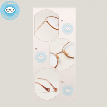 Gọng kính kim loại mã 6110